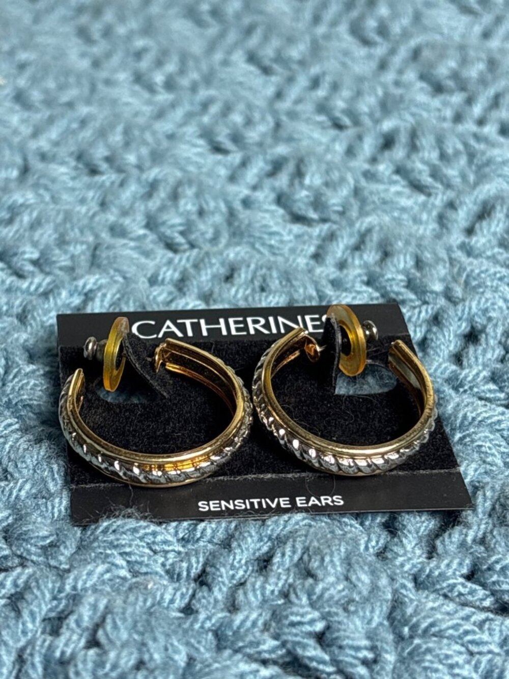 Catherines Open Hoop Earrings Goldtone Silvertone Sensitive Ears New 1 inch